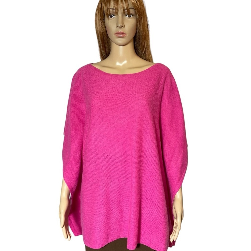 Ralph Lauren Pink Cashmere Poncho One Size